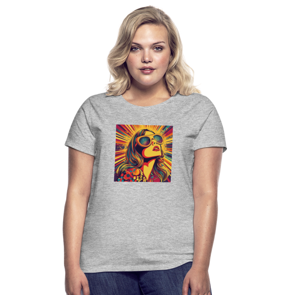 Disco Fever, T-shirt dam - gråmelerad