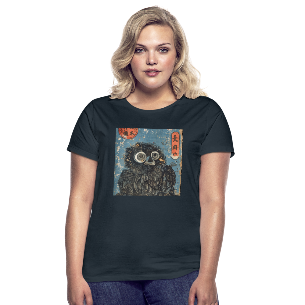 Denimiko, T-shirt dam - marinblå