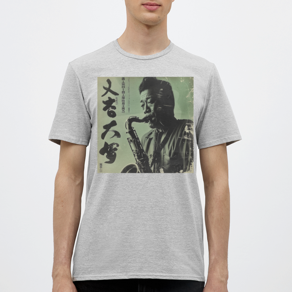 Live Mount Fuji Jazzcafé , T-shirt herr - gråmelerad