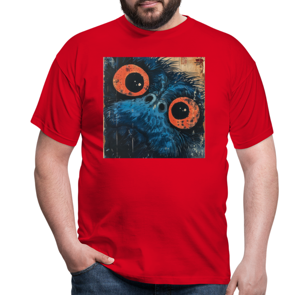 Den blå vännen, T-shirt herr - röd