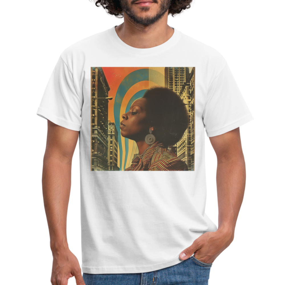 Jazz in the Moonlight, T-shirt herr - vit