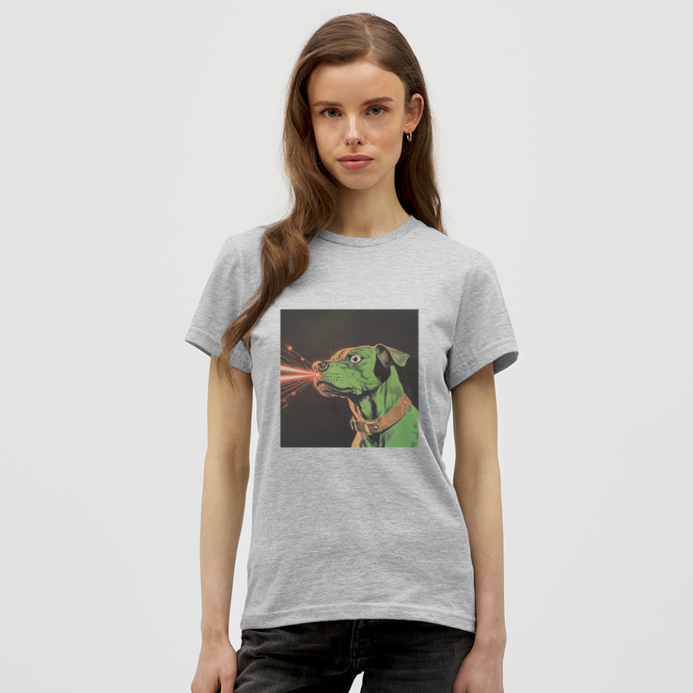 Strålhunden, T-shirt dam - gråmelerad