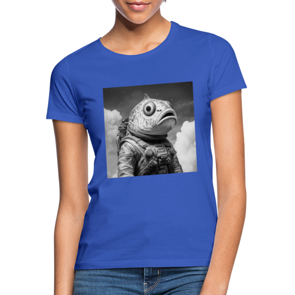 En ensam simtur i universum, T-shirt dam - royalblå