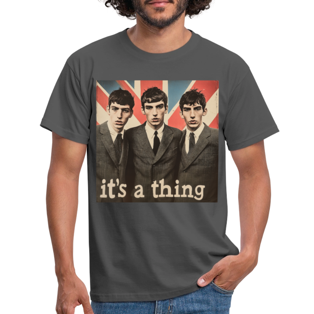 British, Bold & Unapologetic, T-shirt herr - kolgrå