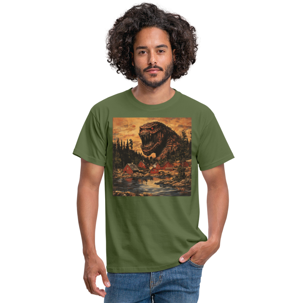 När Draken Vaknade vid Siljan, T-shirt herr - Militärgrön