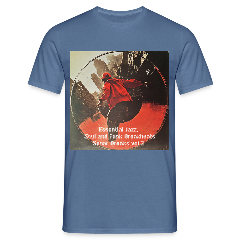 Super Breaks vol 2, T-shirt herr - duvblå