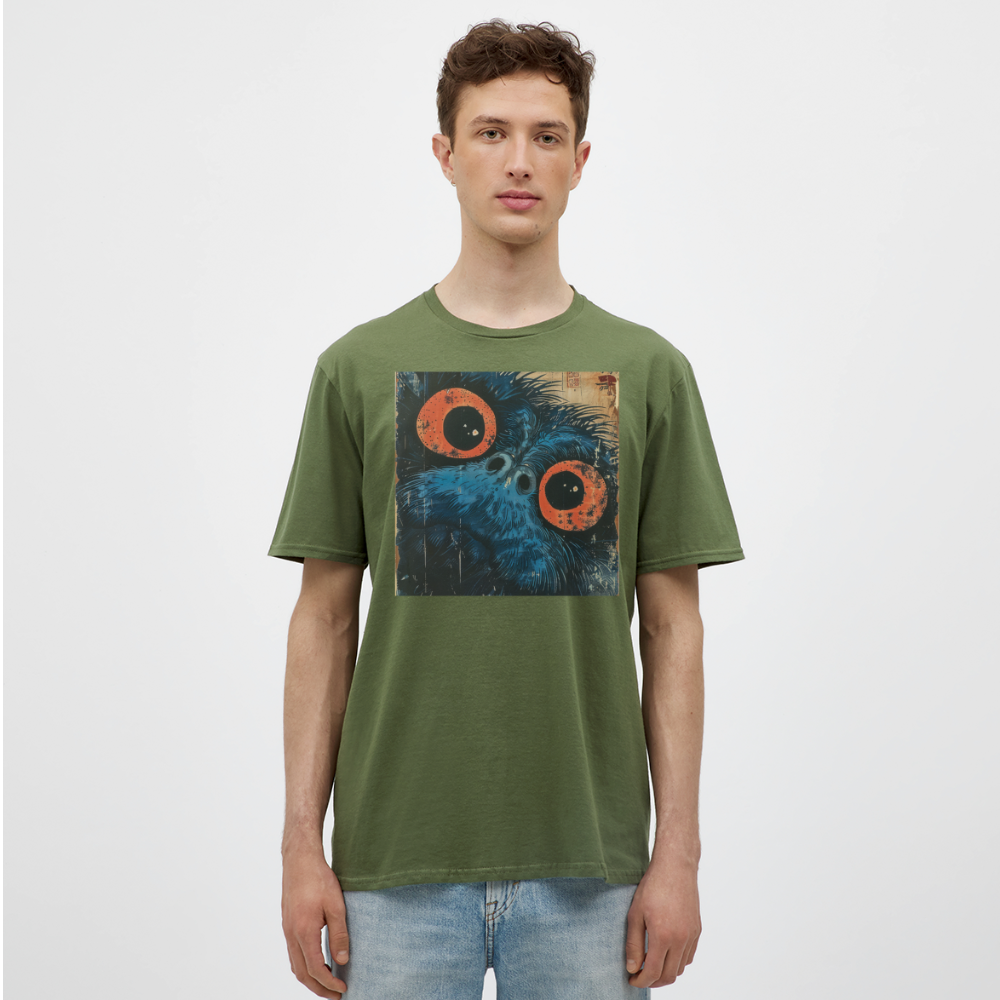 Den blå vännen, T-shirt herr - Militärgrön