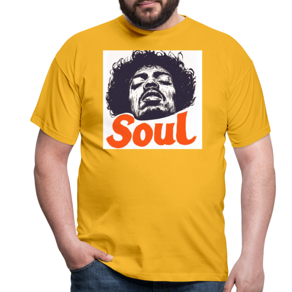 Kärlek, frihet och rättvisa, T-shirt herr - gul
