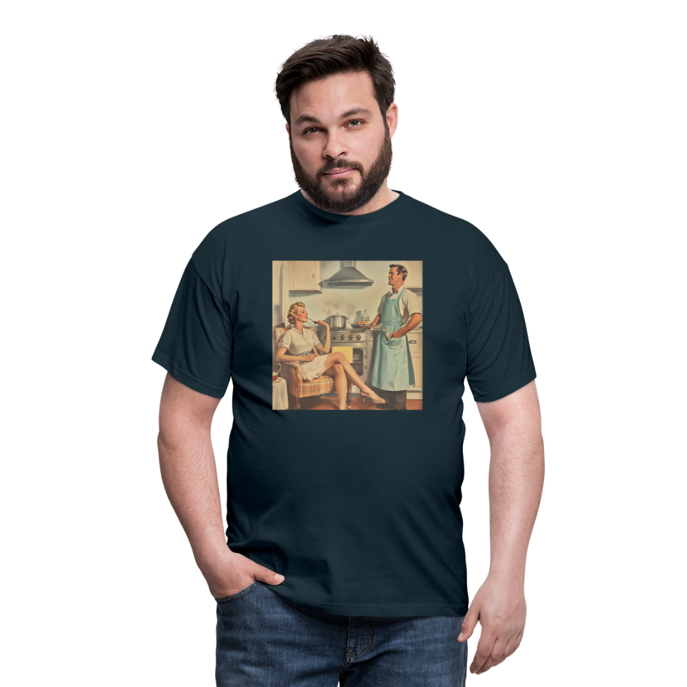 Äta bör man - annars dör man, T-shirt herr - marinblå