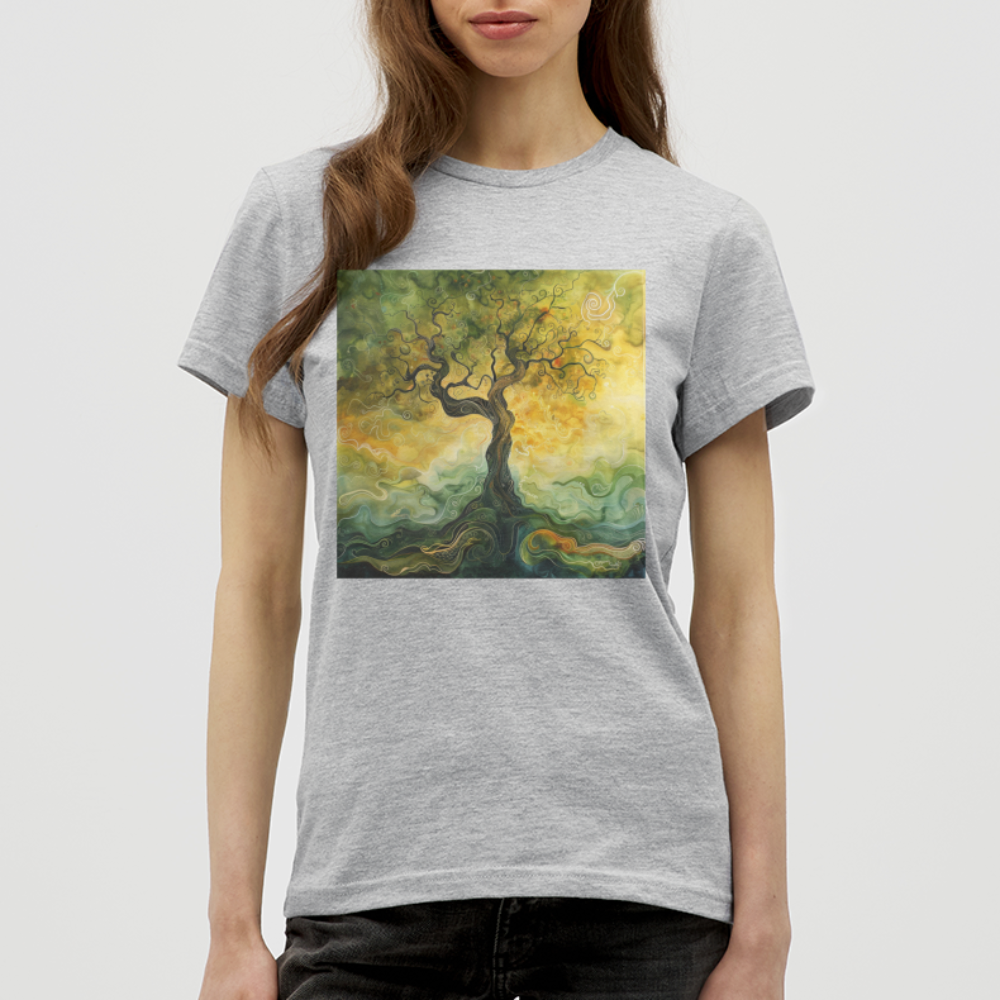 Trädets visdom, T-shirt dam - gråmelerad