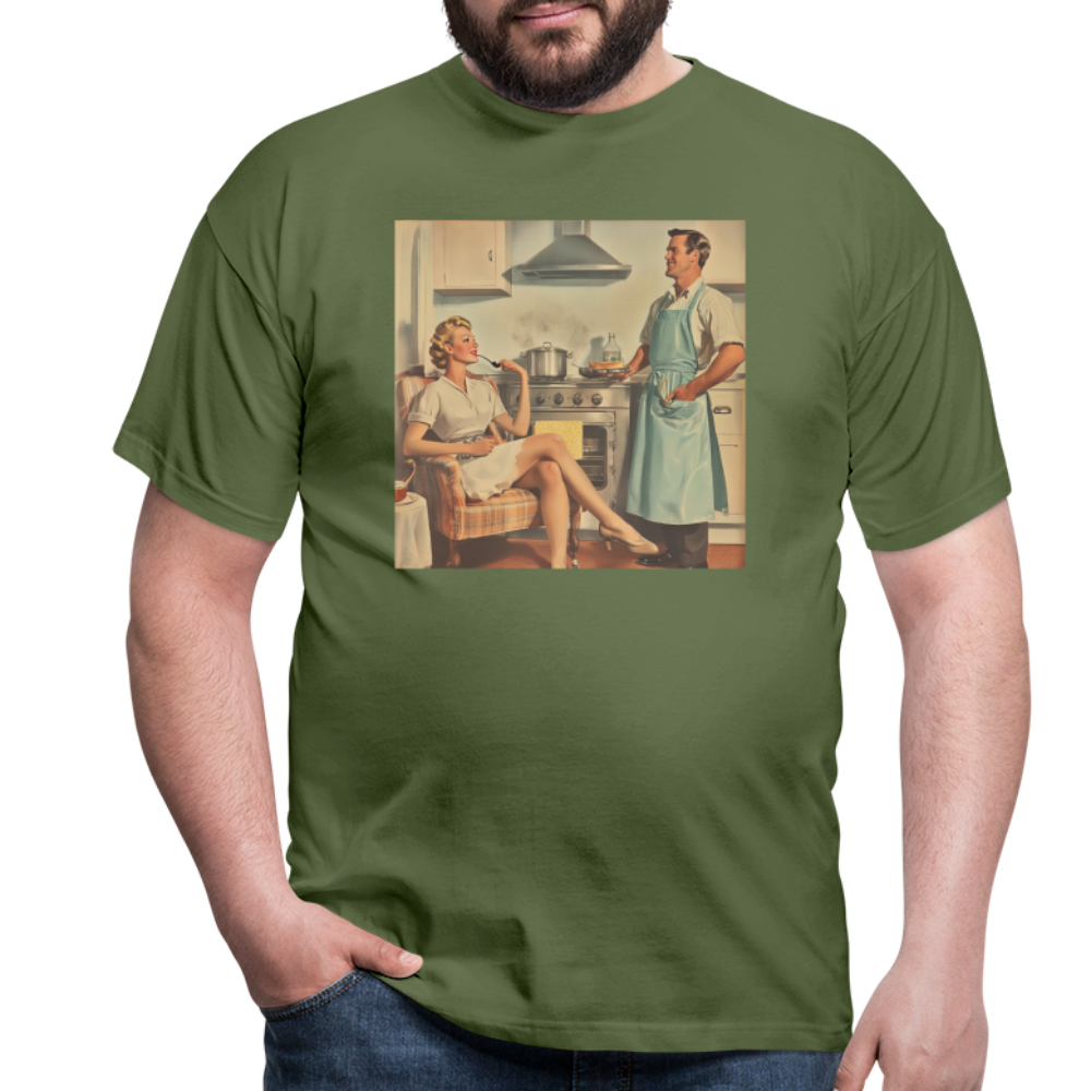 Äta bör man - annars dör man, T-shirt herr - Militärgrön