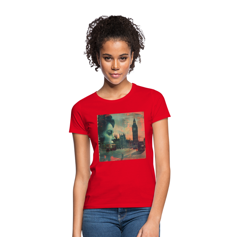 The Beat of London, T-shirt dam - röd