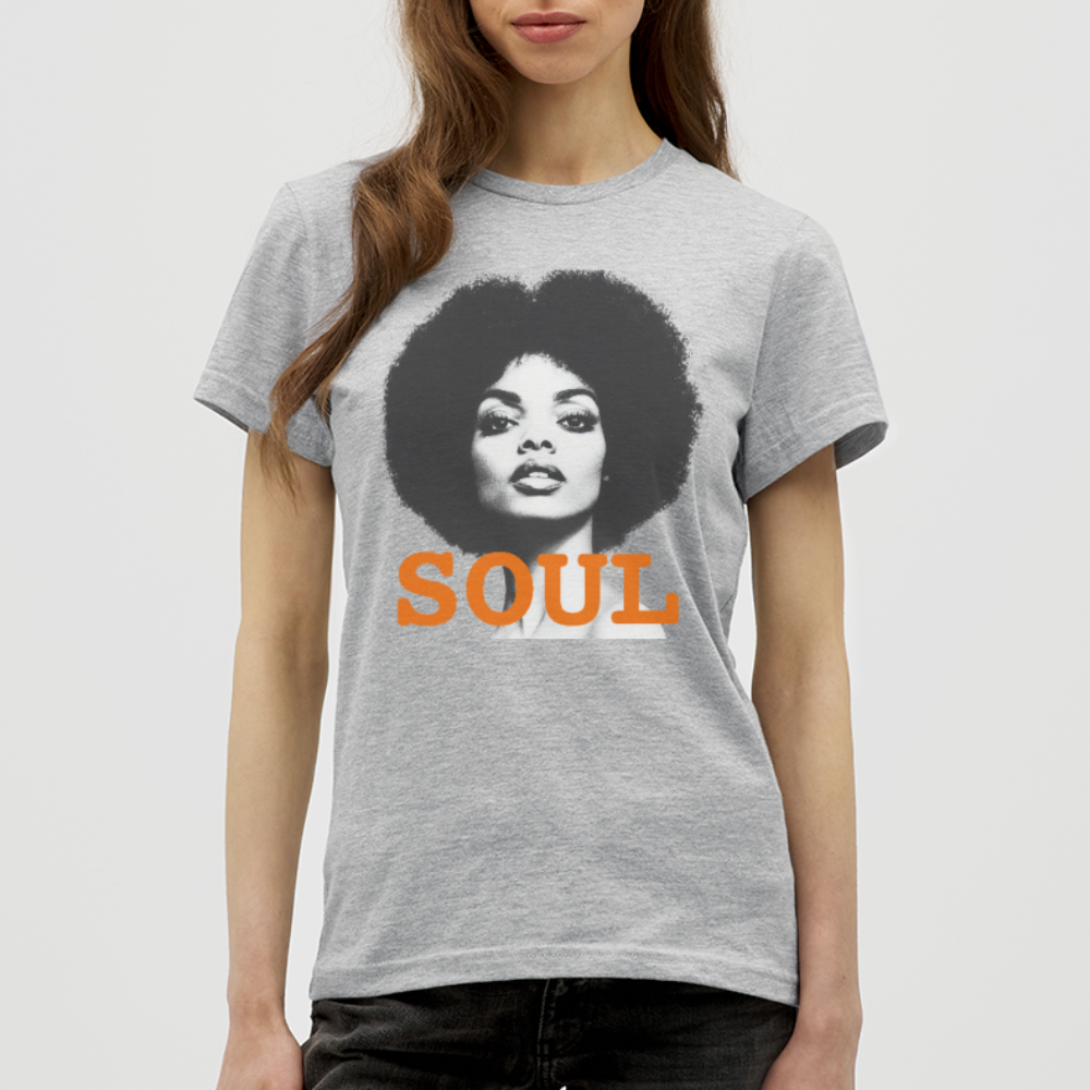 Soul PWR, T-shirt dam - gråmelerad