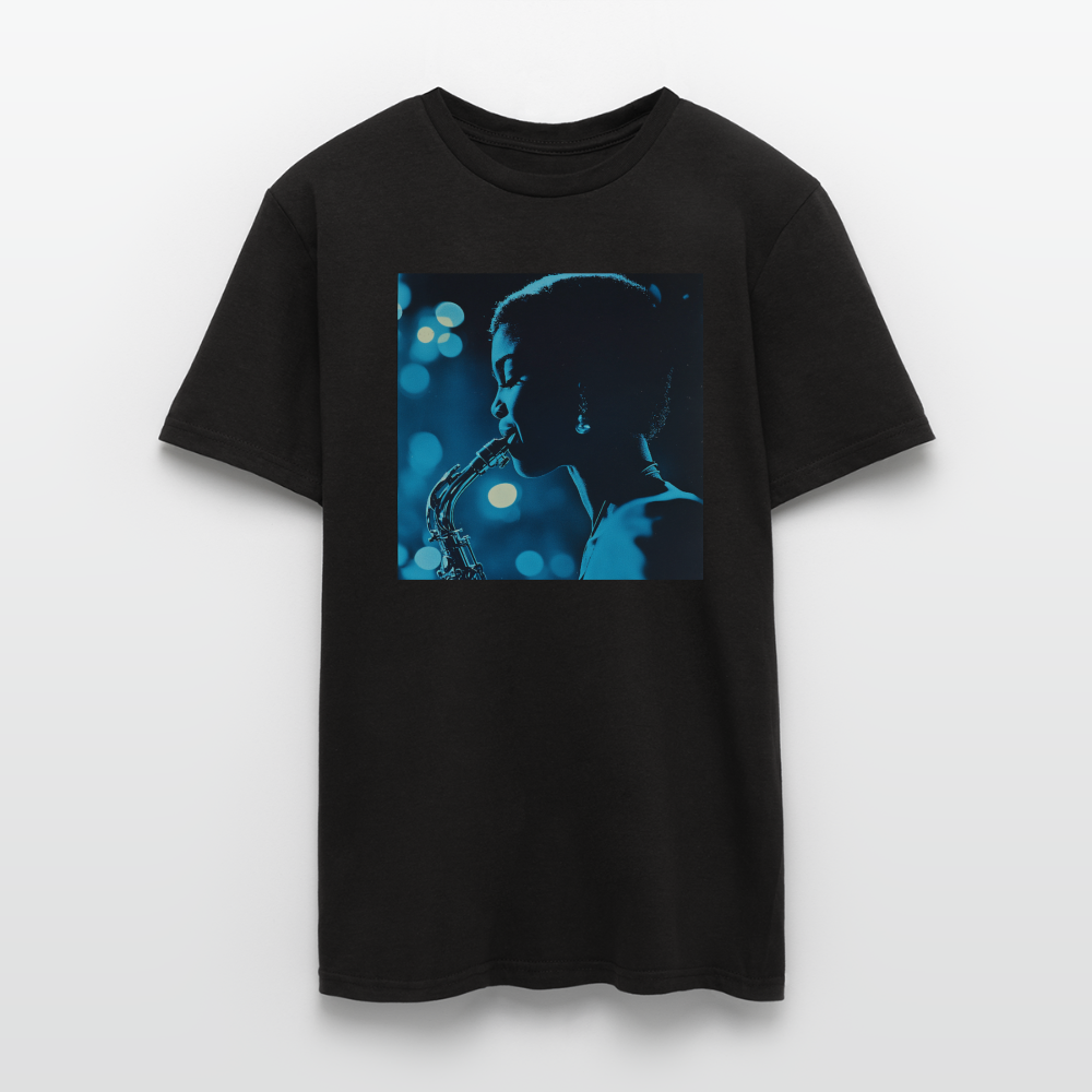 Blå toner i skymningen, T-shirt herr - svart