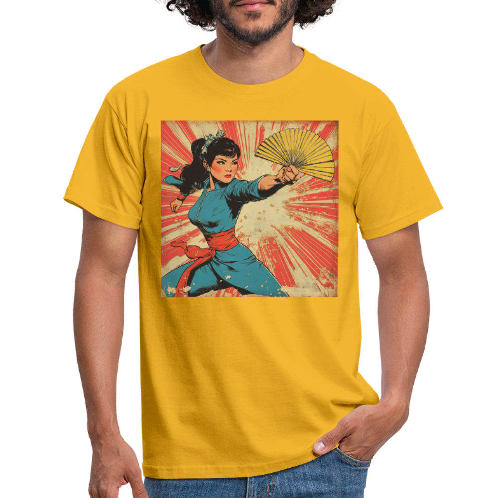 Solfjädern, T-shirt herr - gul