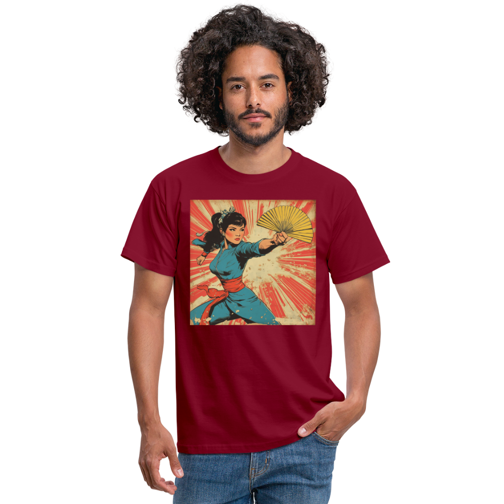 Solfjädern, T-shirt herr - tegelröd