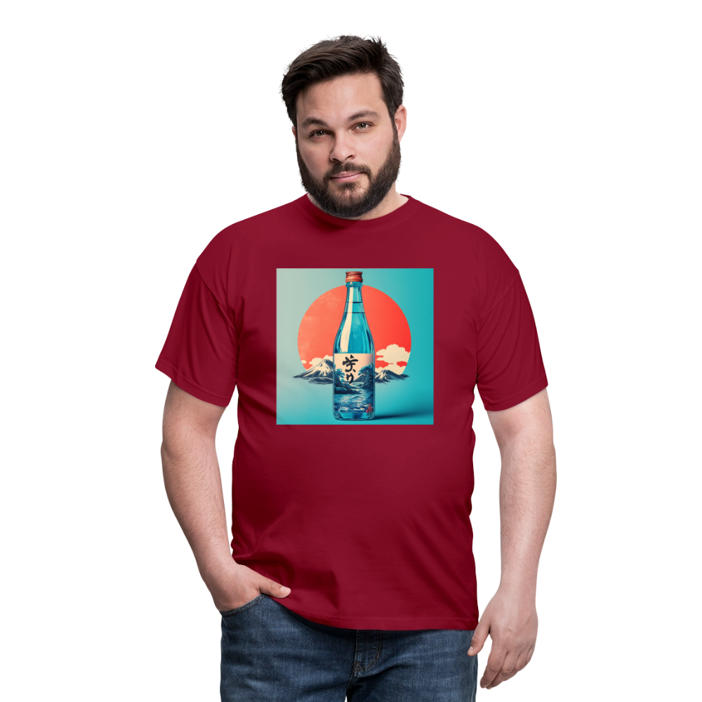 Stillhet i glas, T-shirt herr - tegelröd