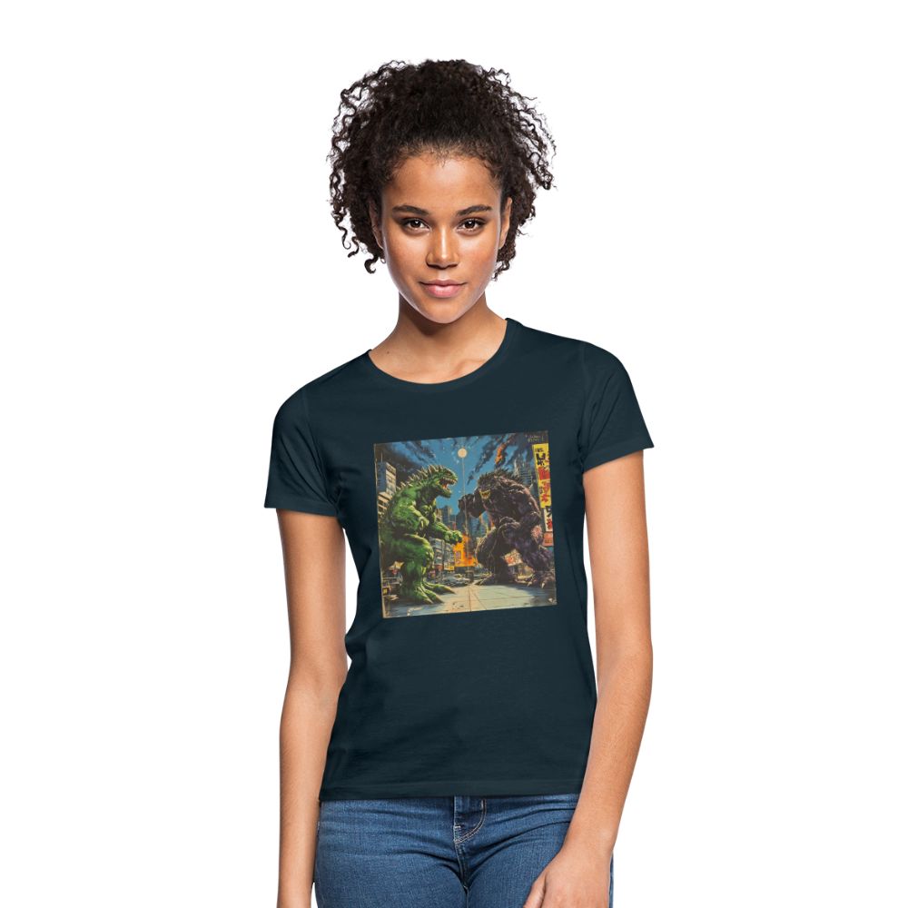 Kampen vid Solnedgången, T-shirt dam - marinblå