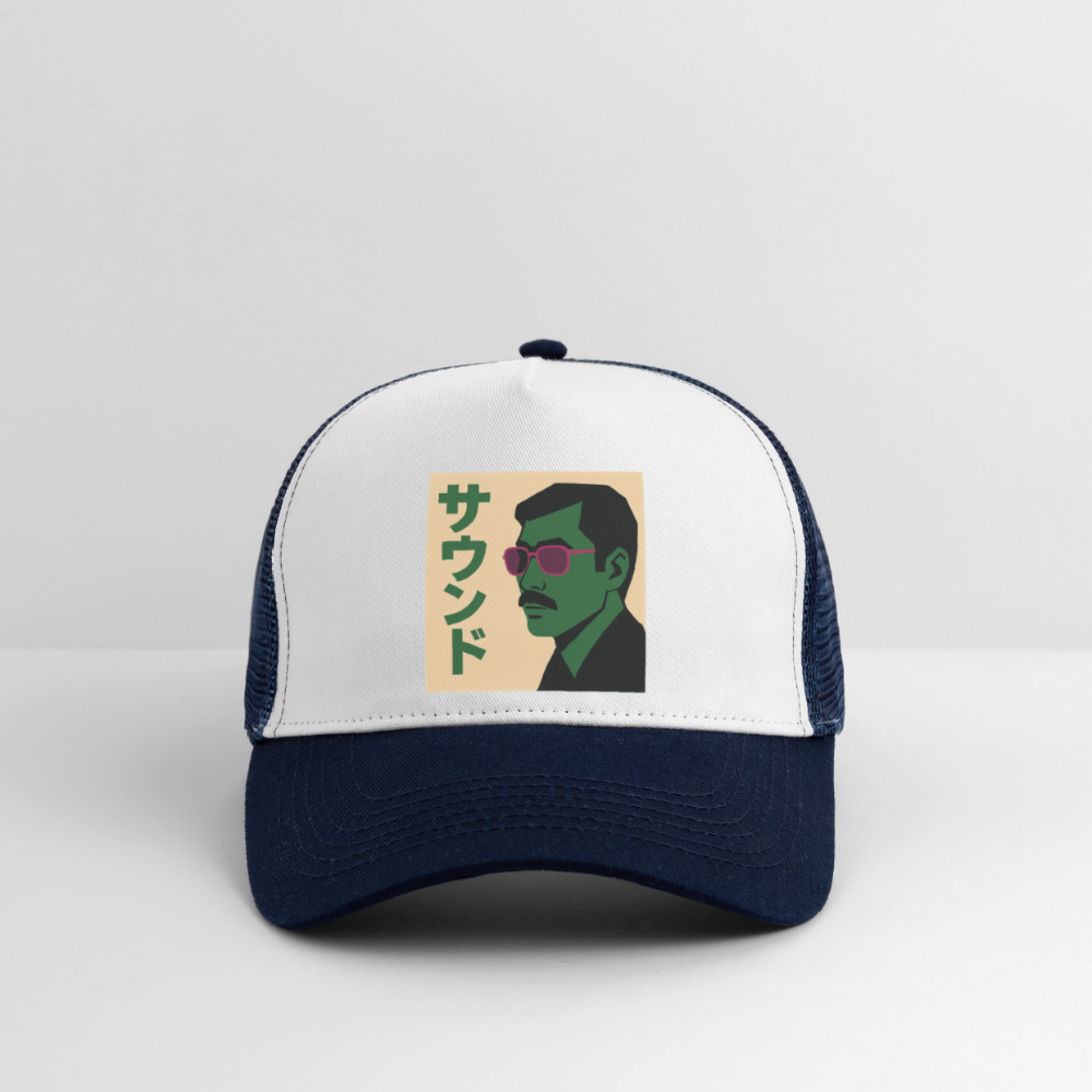 Nippon Sound, Trucker Cap - vit/marinblå