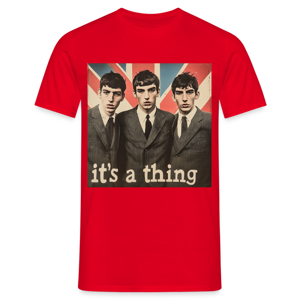 British, Bold & Unapologetic, T-shirt herr - röd