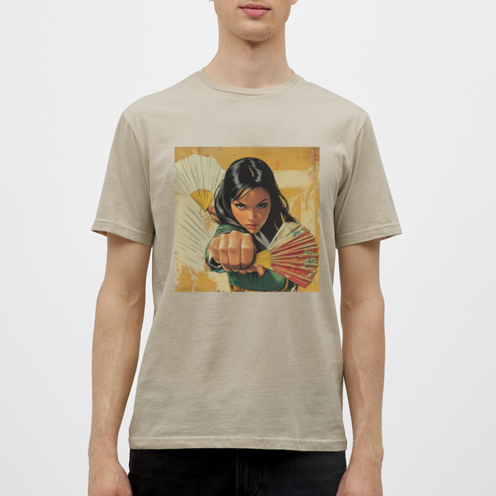 Blå Lotus, T-shirt herr - sandbeige