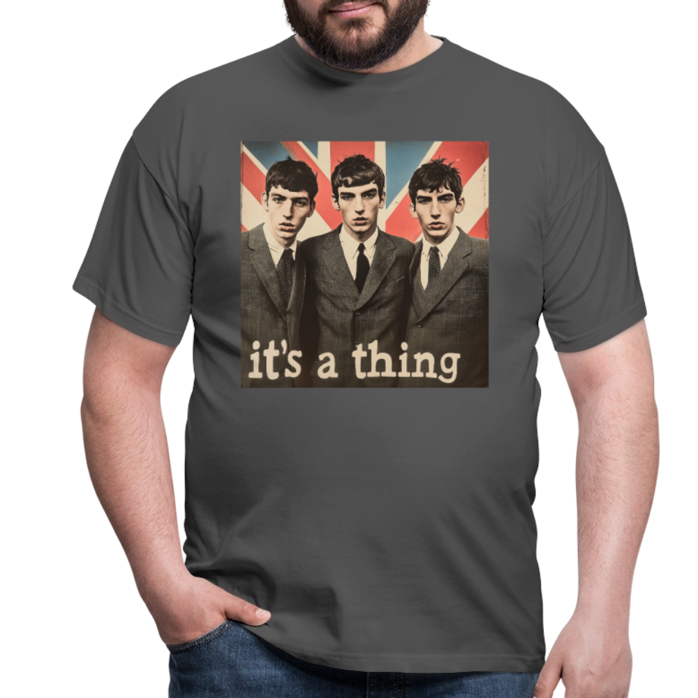 British, Bold & Unapologetic, T-shirt herr - kolgrå