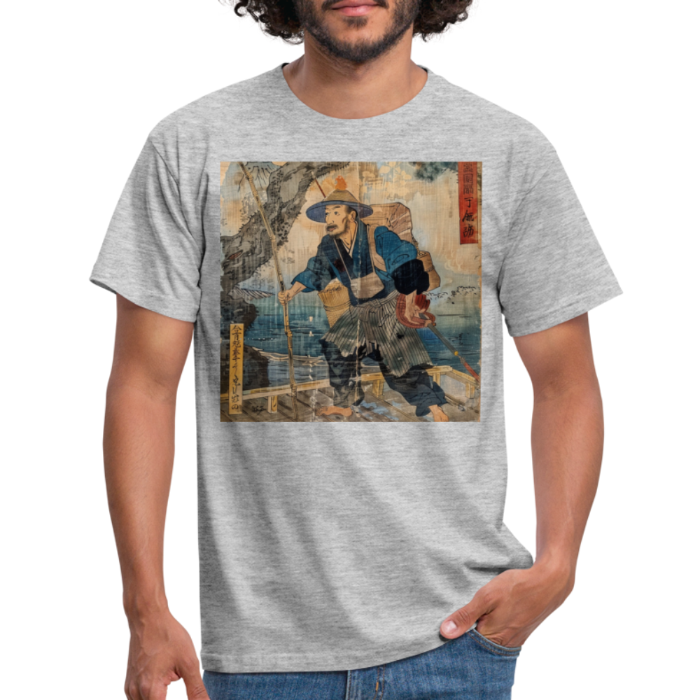 Fiskaren som bytte karriär, T-shirt herr - gråmelerad