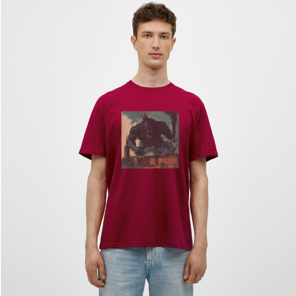 Helvetesstorm över Staden, T-shirt herr - tegelröd