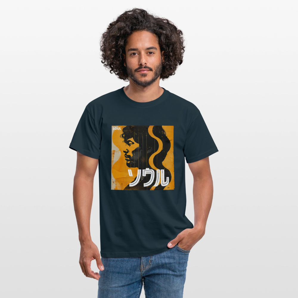 Nippon Grooves, T-shirt unisex - marinblå