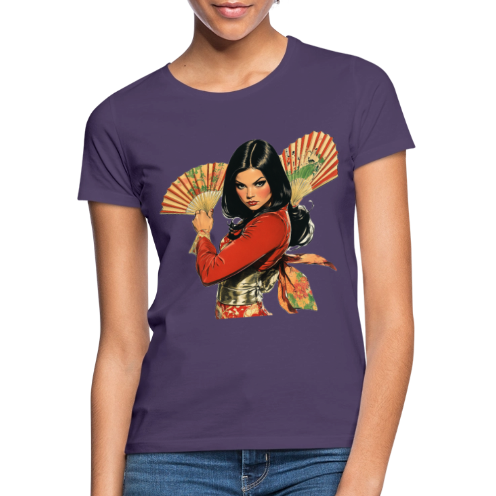 Dansen med Solfjädrar: Vindens krigare, T-shirt dam - mörklila