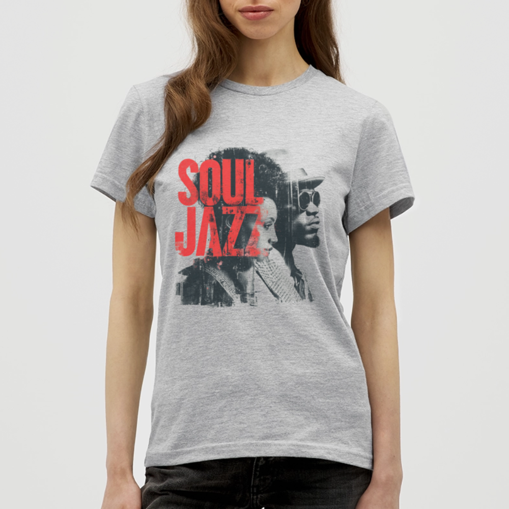 The Essence of Soul Jazz, T-shirt dam - gråmelerad
