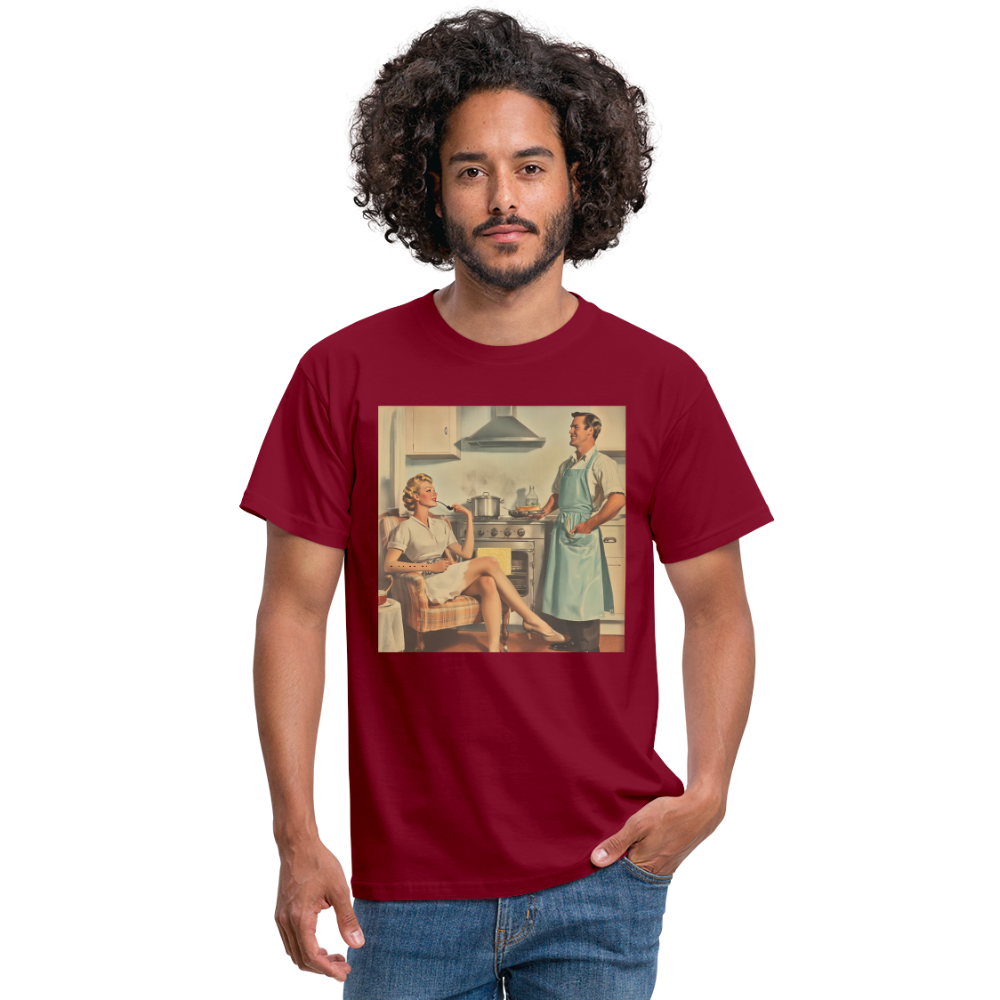 Äta bör man - annars dör man, T-shirt herr - tegelröd