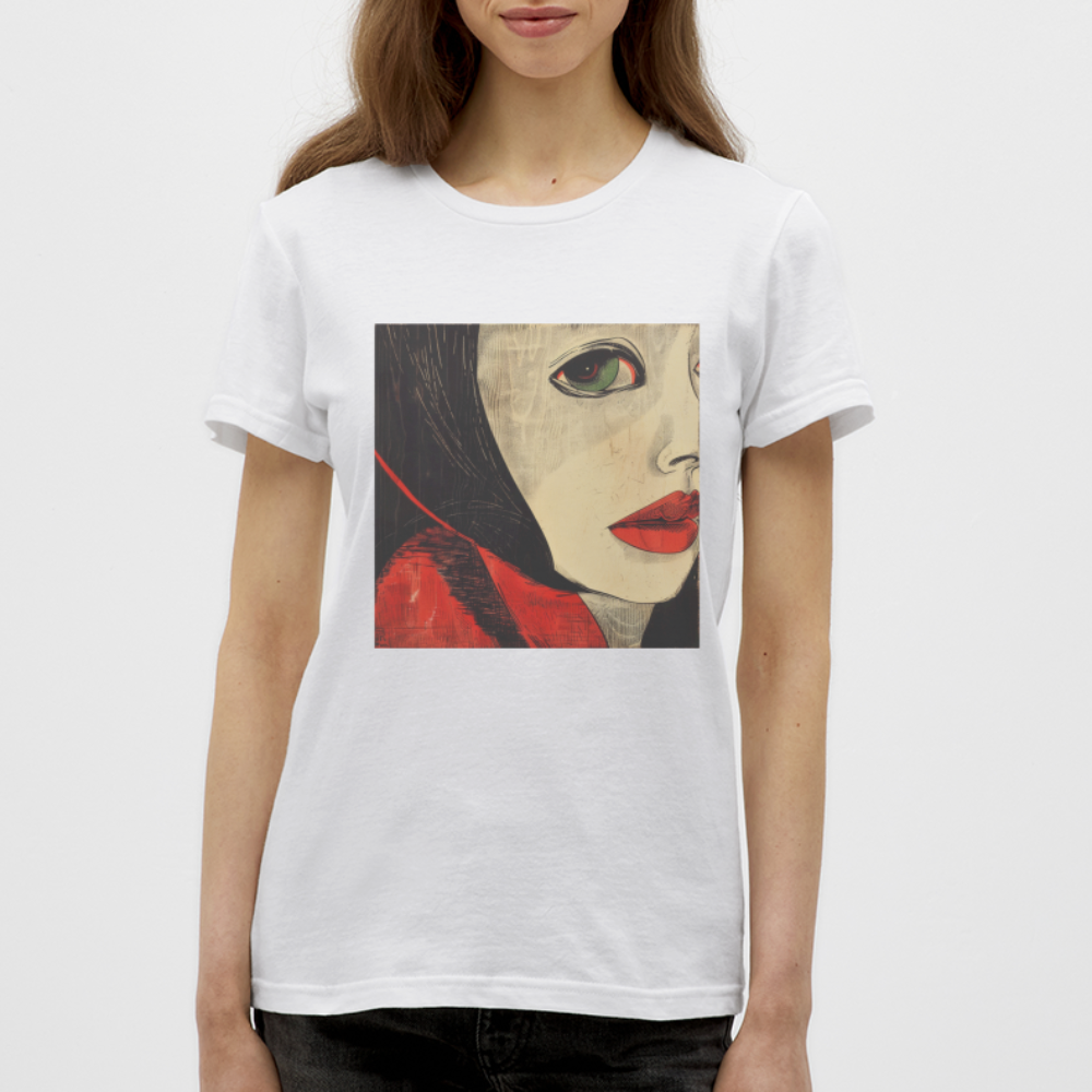 Fiskarfruns öga, T-shirt dam - vit