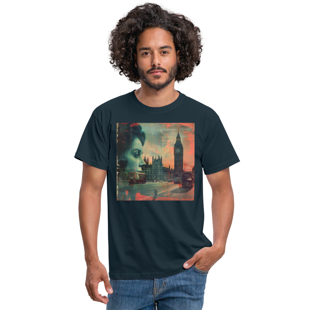The Beat of London, T-shirt herr - marinblå