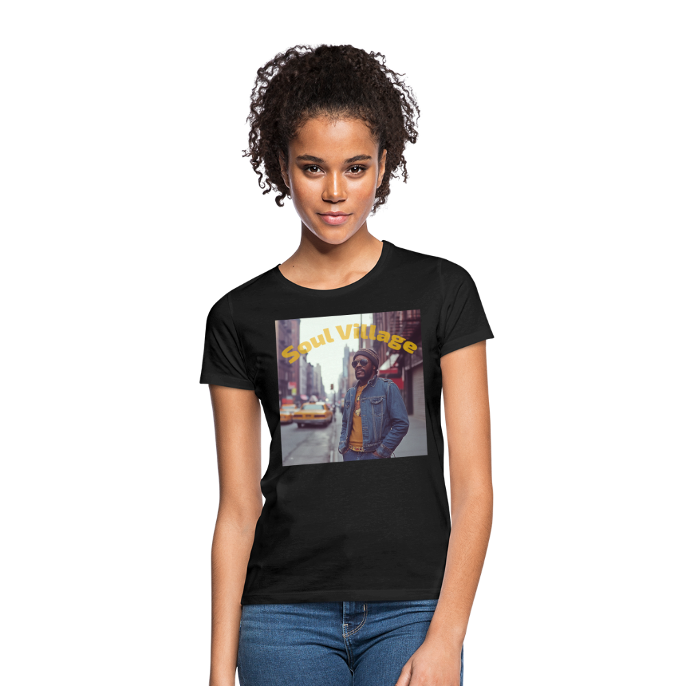 Soul Village, T-shirt dam - svart