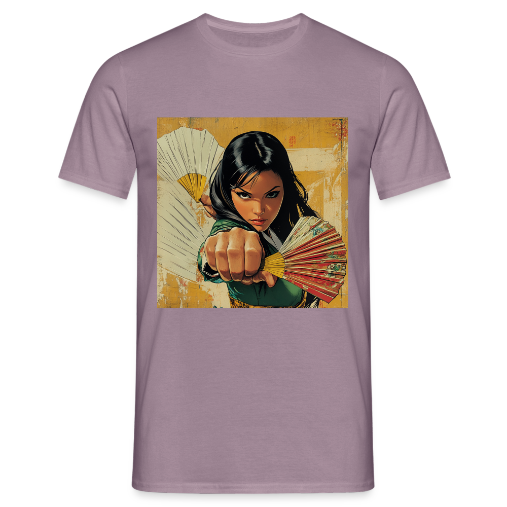 Blå Lotus, T-shirt herr - lilagrå