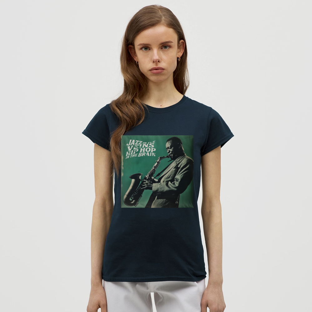 Groove in the Mind, T-shirt dam - marinblå