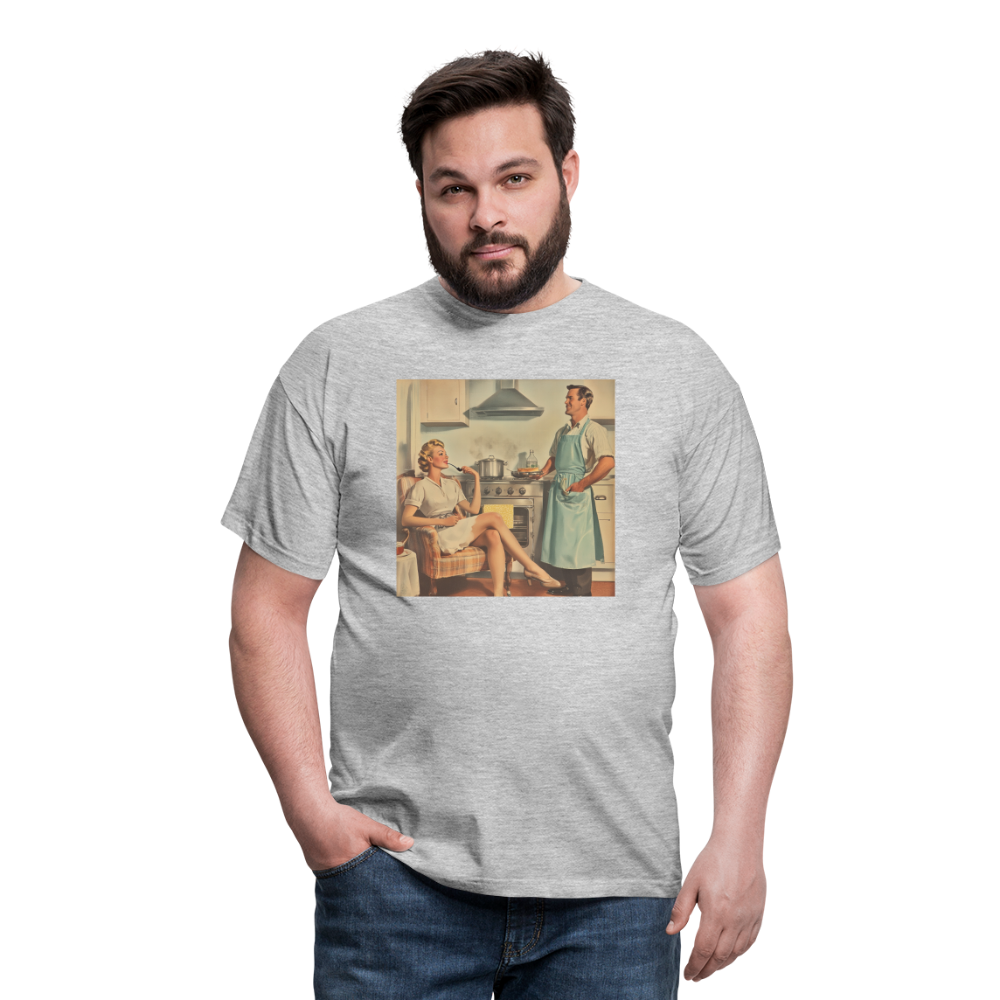 Äta bör man - annars dör man, T-shirt herr - gråmelerad