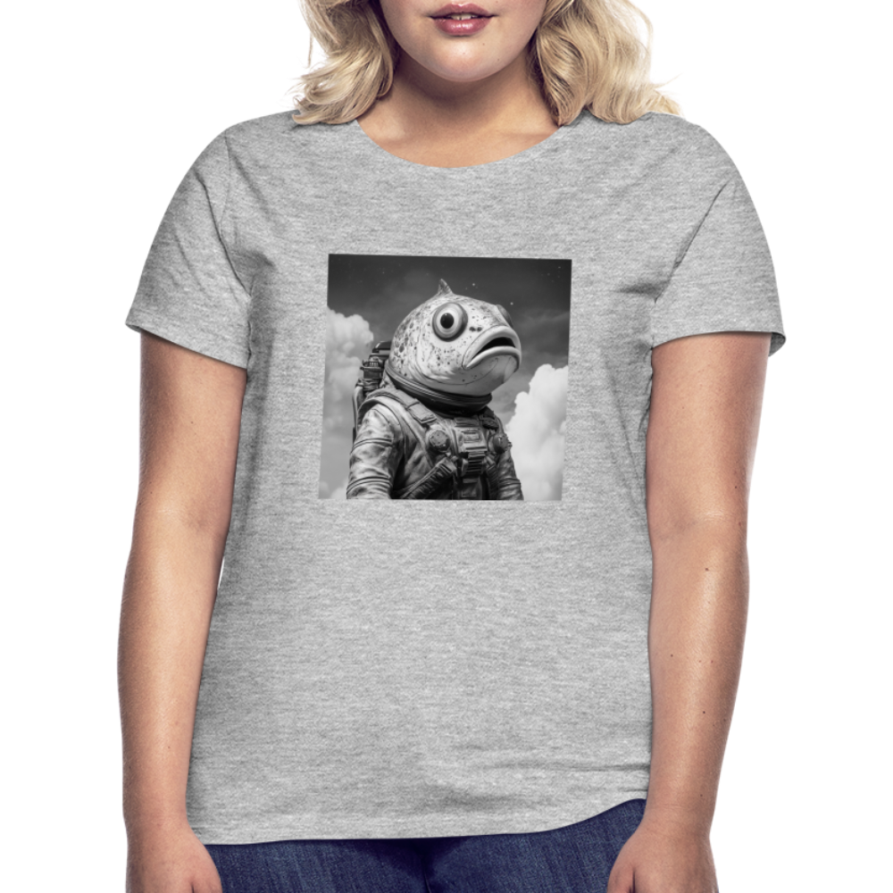 En ensam simtur i universum, T-shirt dam - gråmelerad