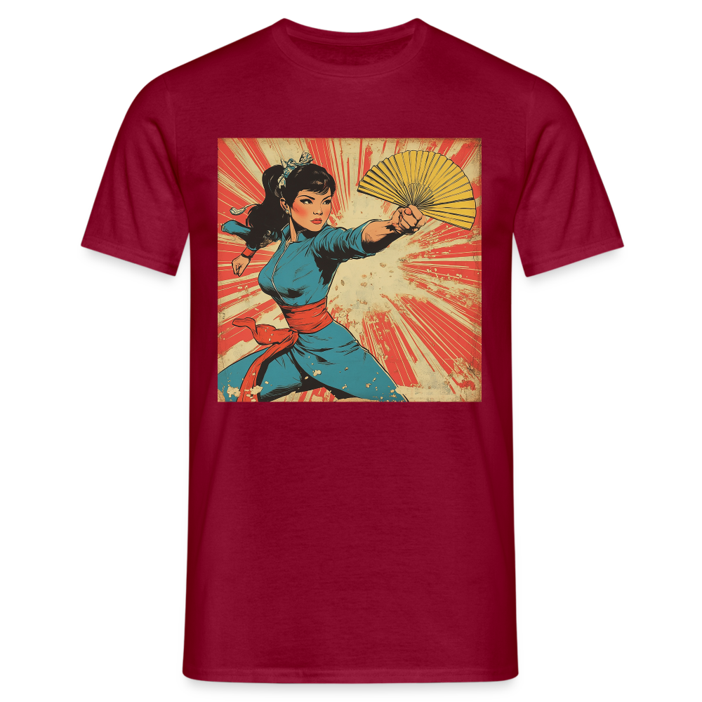 Solfjädern, T-shirt herr - tegelröd