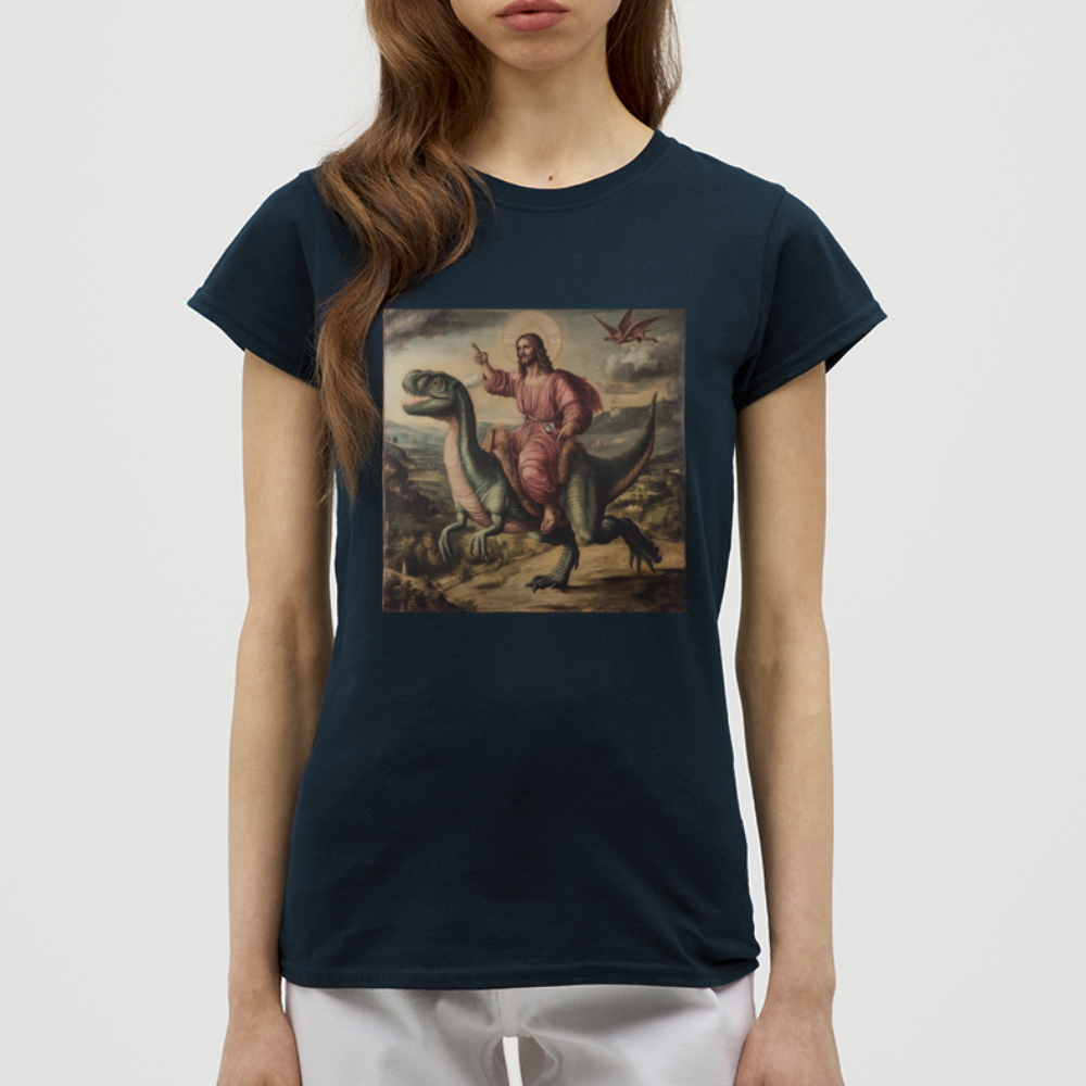 Ritten genom Tiden, T-shirt dam - marinblå