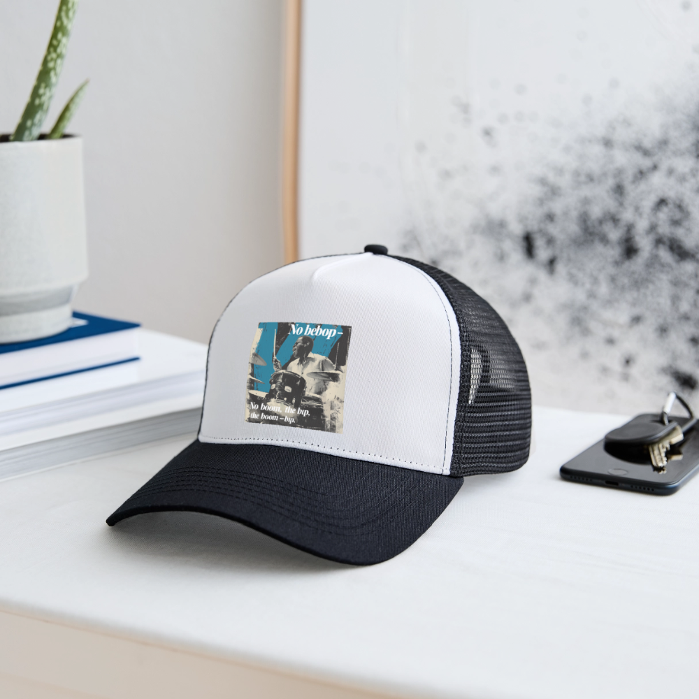 Push It Bebop, Trucker Cap - vit/svart