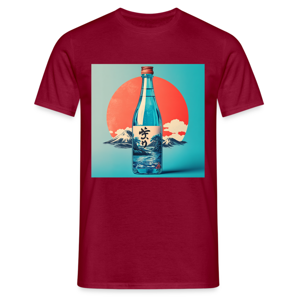Stillhet i glas, T-shirt herr - tegelröd