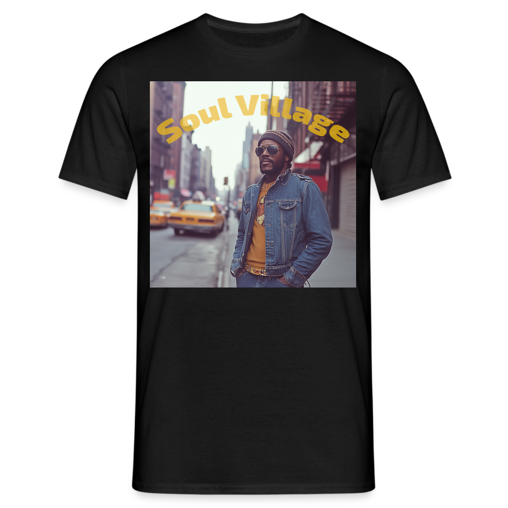 Soul Village, T-shirt herr - svart