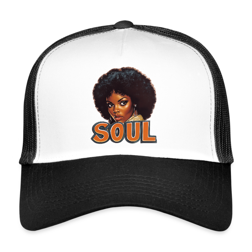 Soulful Vibes, Trucker Cap - vit/svart