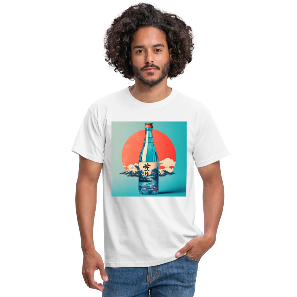 Stillhet i glas, T-shirt herr - vit