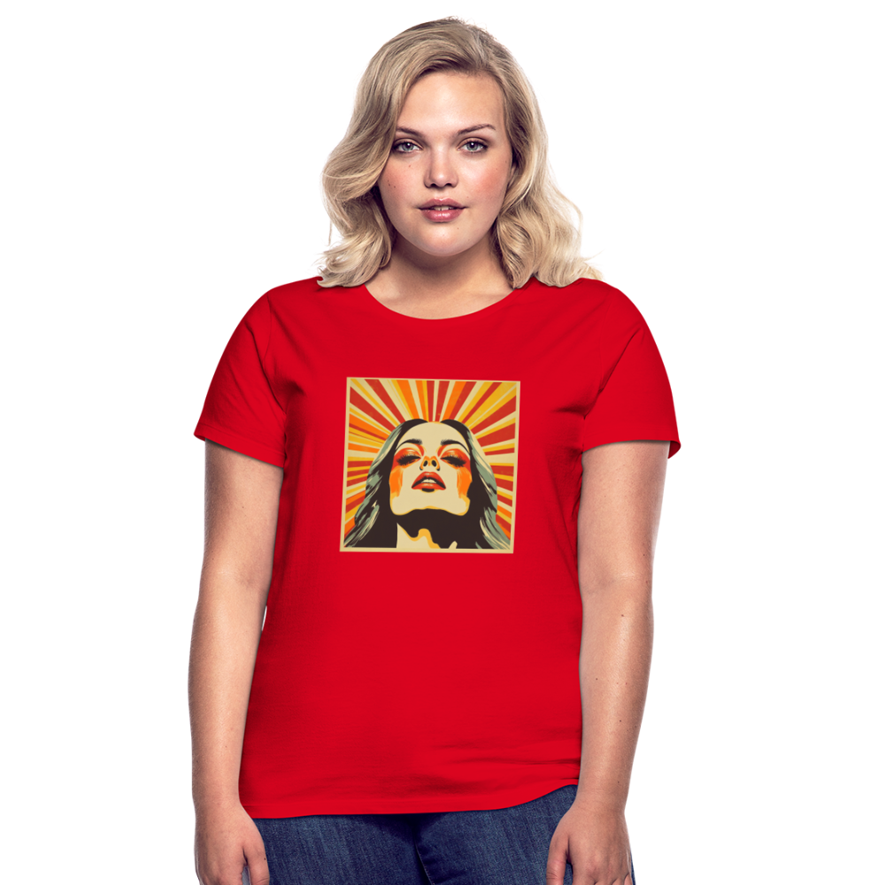 Sun Girl, T-shirt dam - röd