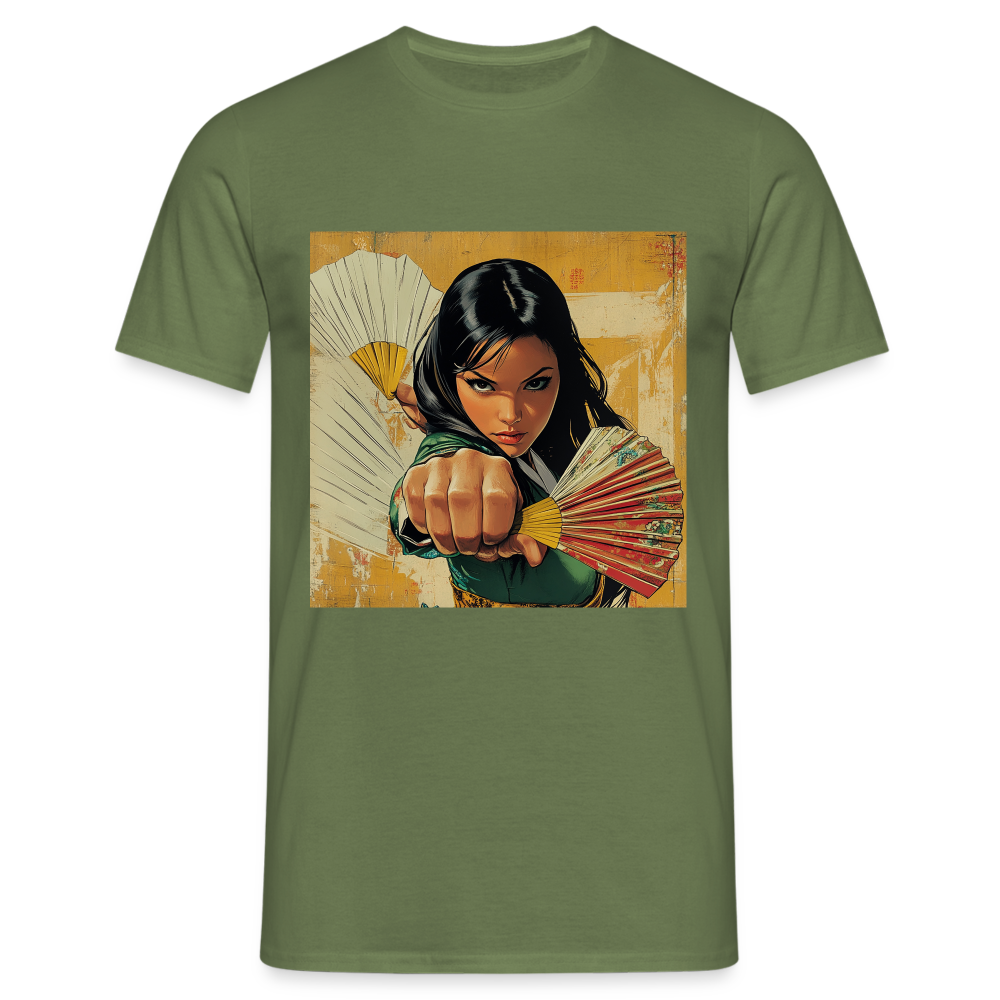 Blå Lotus, T-shirt herr - Militärgrön
