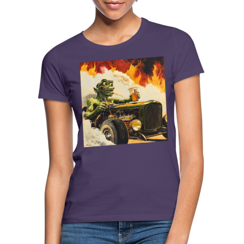 Ragg-Rex, T-shirt dam - mörklila