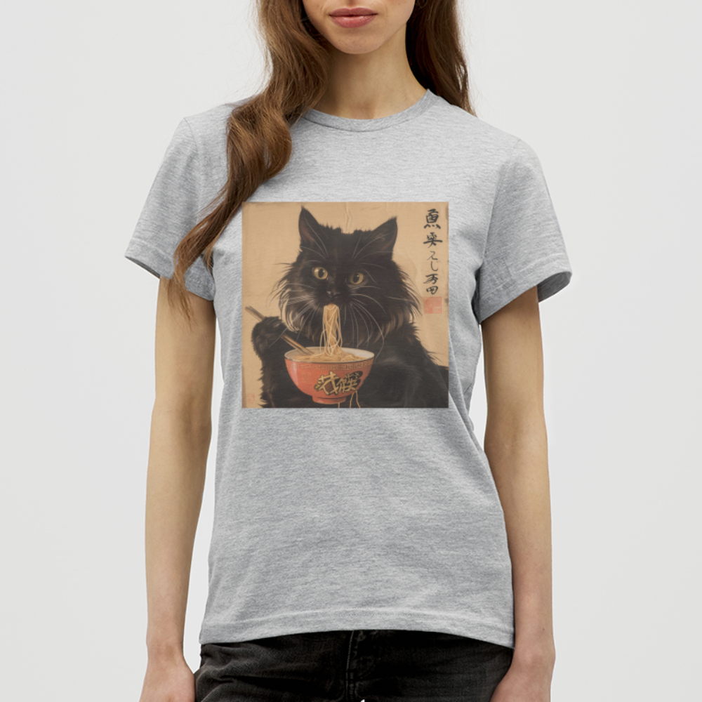 Kejsarens Katt och Ramens Hemlighet, T-shirt dam - gråmelerad
